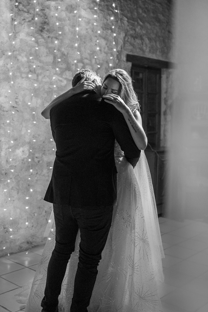 Photographe mariage première-danse noir et blanc soirée
